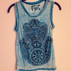 Sheer Hamsa Sleeveless Shirt